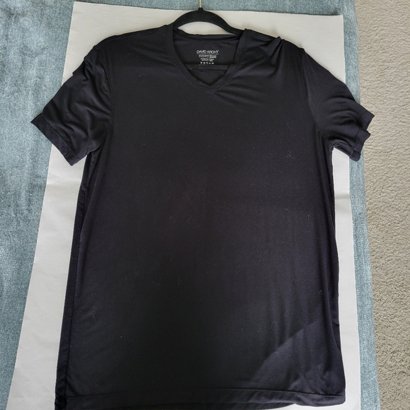 David Archy Men's Black V-neck Tee Modal/Spandex size M - Picture 1 of 5